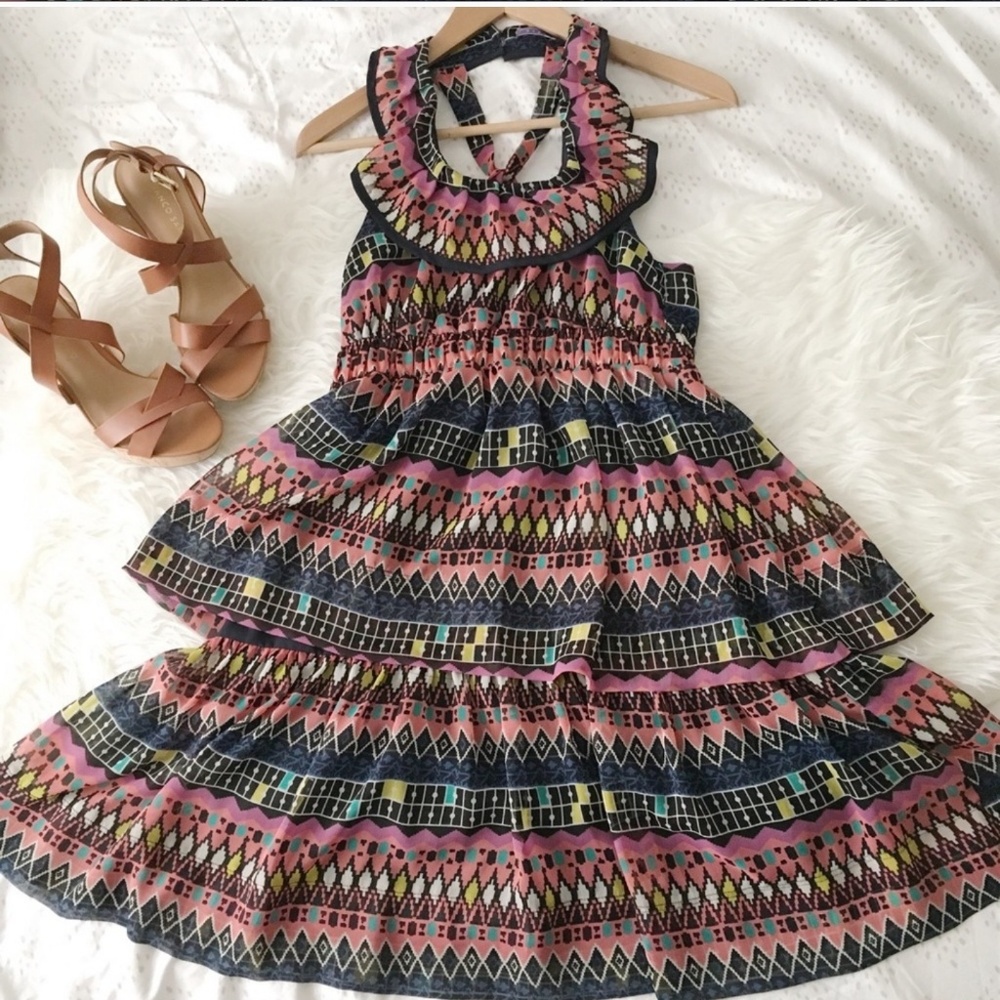 Fun Boho exotic ruffle dress